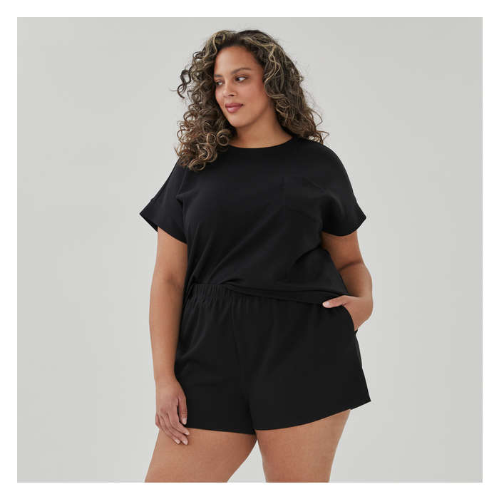 Women+ Rib Wide Leg Pajama Short